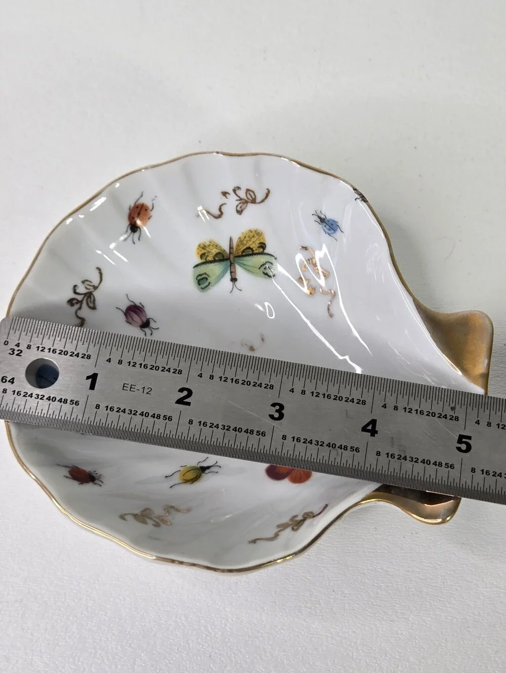 VTG Ardalt Porcelain Gold Trim Insects Bugs Japan Hand Painted Trinket‎ Dish